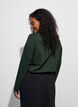 T-shirt &agrave; manches longues avec col V et boutons, Vert fonc&eacute;, Model image number 2