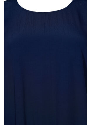 Effen viscose blouse met balloneffect, Navy Blazer, Packshot image number 2