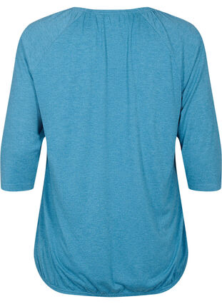 Gestreepte blouse met 3/4 mouwen, Legion Blue Mel., Packshot image number 1
