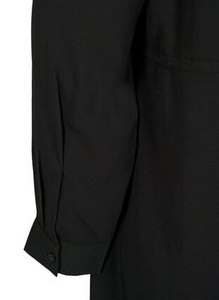 Robe avec dentelle à la taille, Black, Packshot image number 4