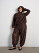 Bomber en jacquard floral, Marron, Model image number 1