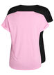 2 packs de t-shirts &agrave; manches courtes, Rose, Packshot image number 1