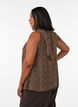 Blouse sans manches &agrave; col montant avec un n&oelig;ud, Marron, Model image number 2