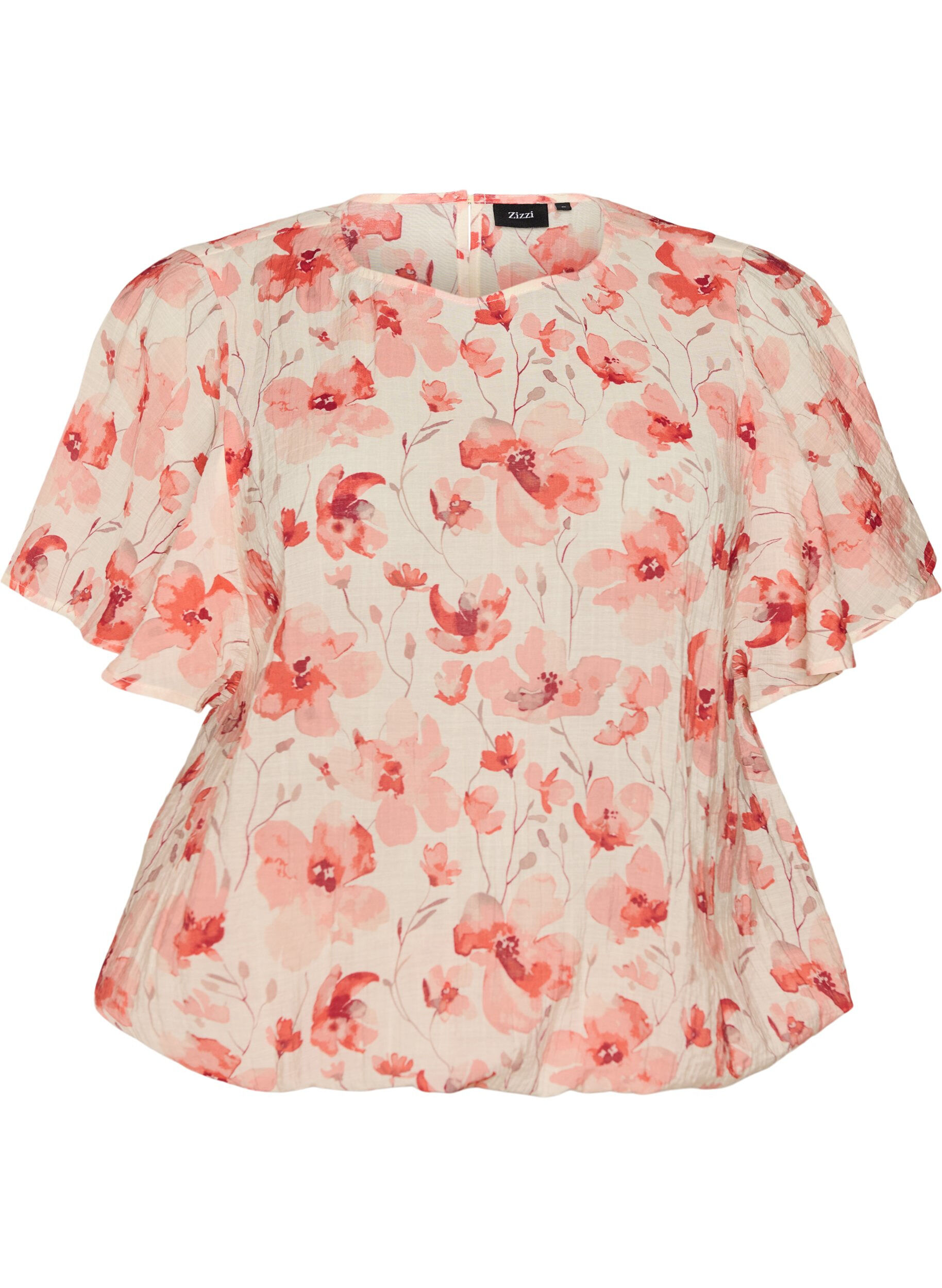 ZizziBlouse met ballonavorm en vleermuismouwen, Oranje, Packshot image number 0