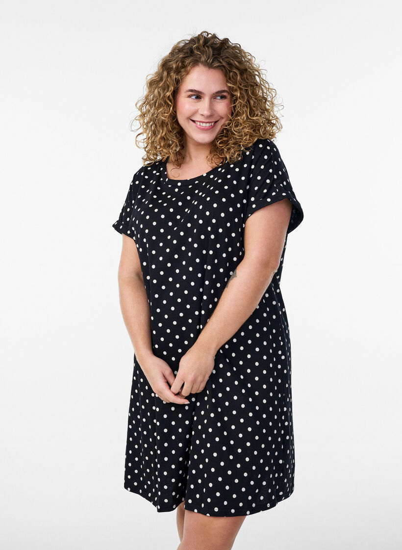 2-pack Robe T-shirt &agrave; manches courtes, Noir, Model image number 0