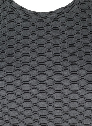 Blouse à motif structuré à manches 3/4, Black, Packshot image number 2