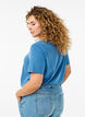 Effen basic T-shirt van katoen, Blauw, Model image number 1