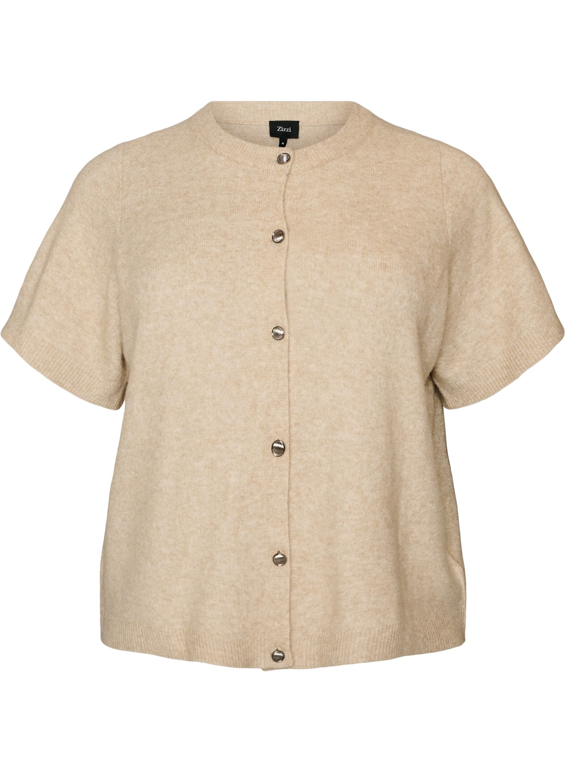 Gebreid vest met korte mouwen