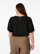 Viscose blouse met 1/2 mouwen, Zwart, Model image number 2