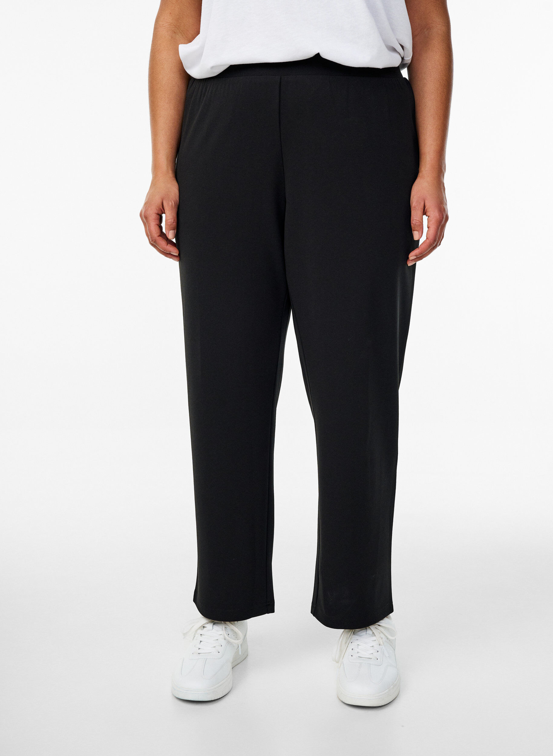 ZizziBroek met straight fit, Zwart, Model image number 2