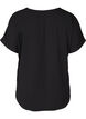 Blouse &agrave; manches courtes et encolure ronde, Noir, Packshot image number 1