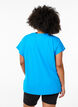 T-shirt de sport couleur unie, Bleu, Model image number 2