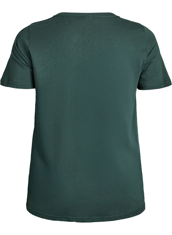 Kerst T-shirt van biologisch katoen, Groen, Packshot image number 1