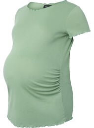 Zwangerschap t-shirt in rib, Green Bay, Packshot