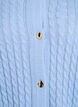 Kabelgebreid vest met gouden knopen, Blauw, Packshot image number 2