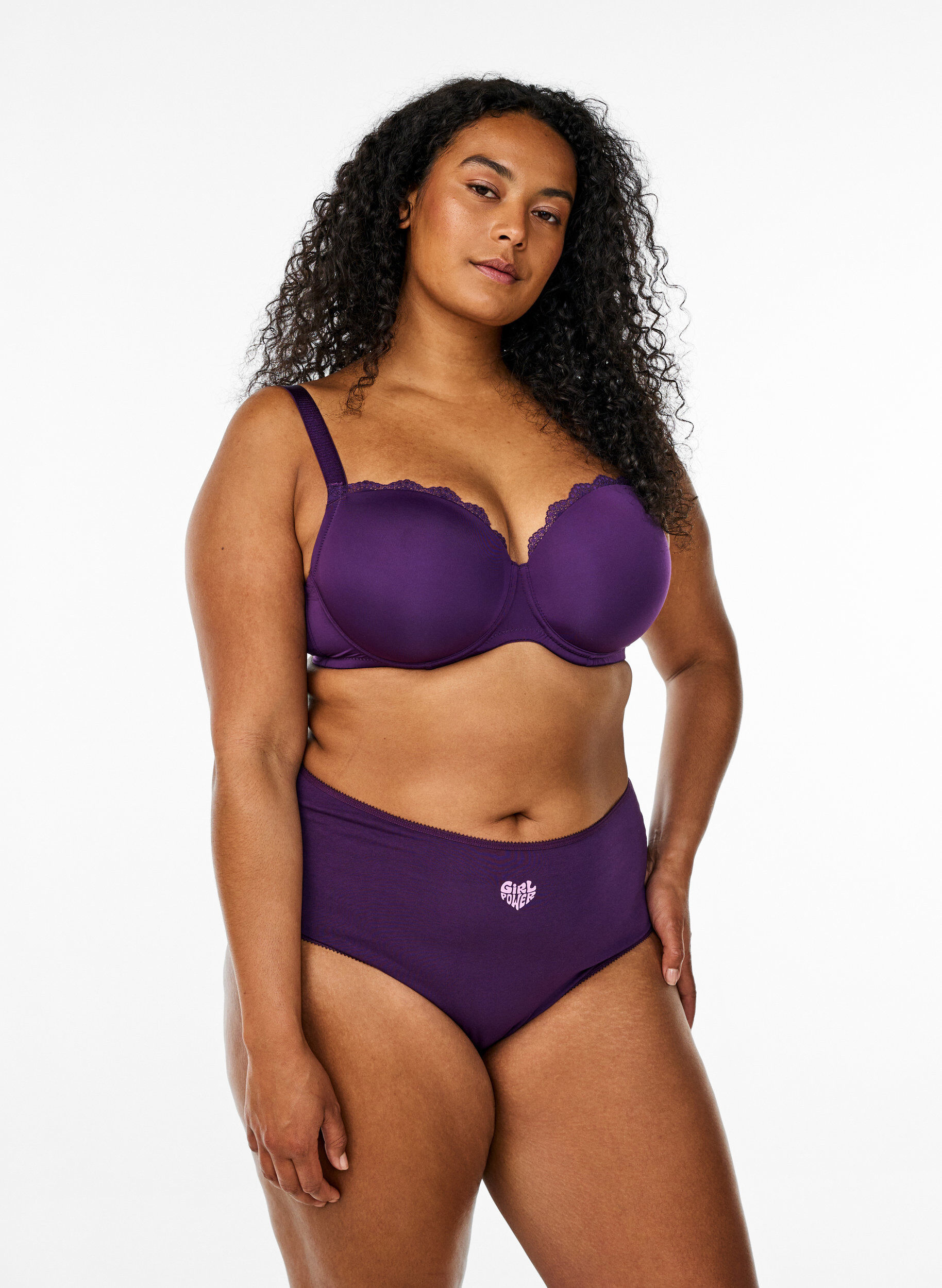 7-pack culottes hipster taille classique, Violet, Model