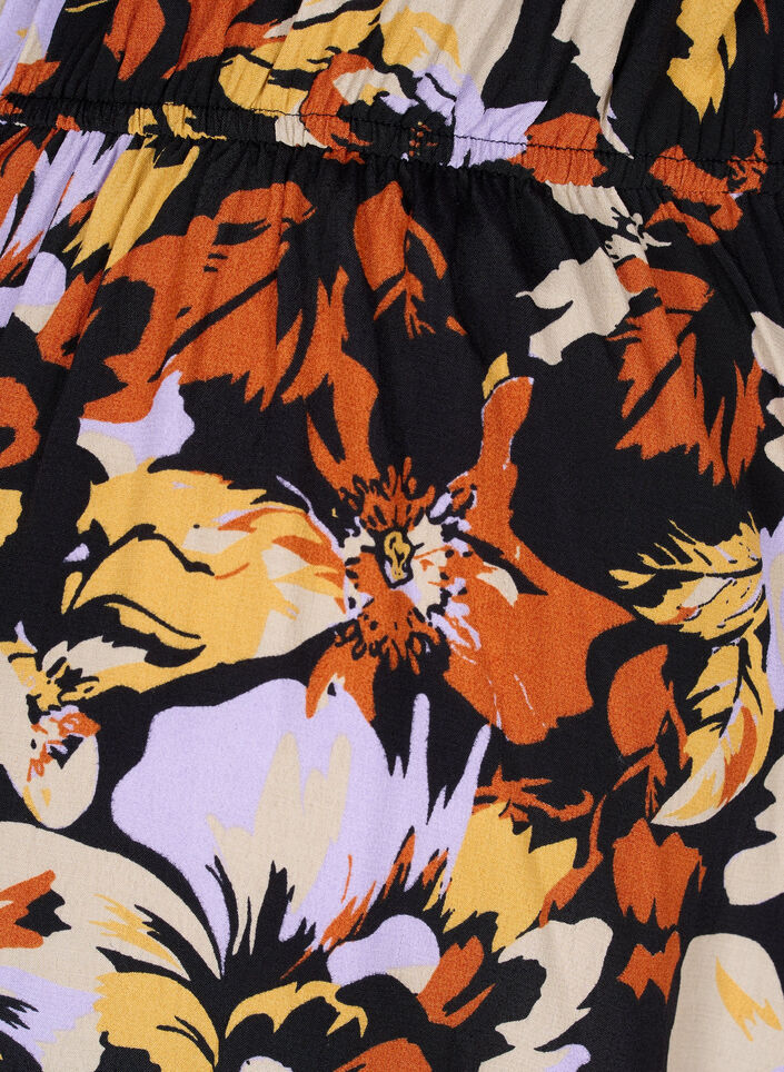 Chemisier de maternité en viscose et imprimé floral, Black Flower AOP, Packshot image number 3