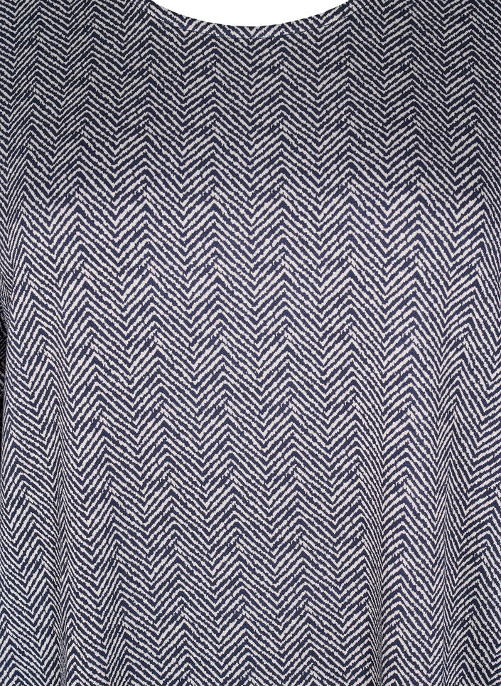 Robe à motifs avec manches 3/4, Bleu, Packshot image number 2