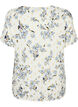 Blouse met print en lurex, White Flower/Gold, Packshot image number 1