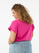 T-shirt met korte mouwen van katoenmix, Roze, Model image number 2