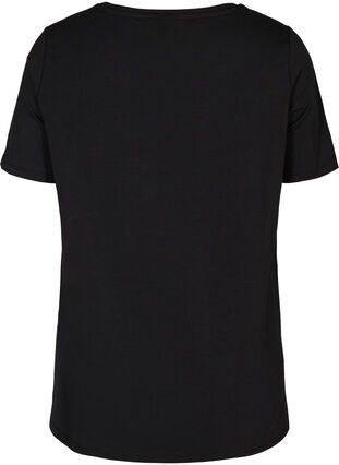 T-shirt de grossesse à manches courtes en coton, Black, Packshot image number 1