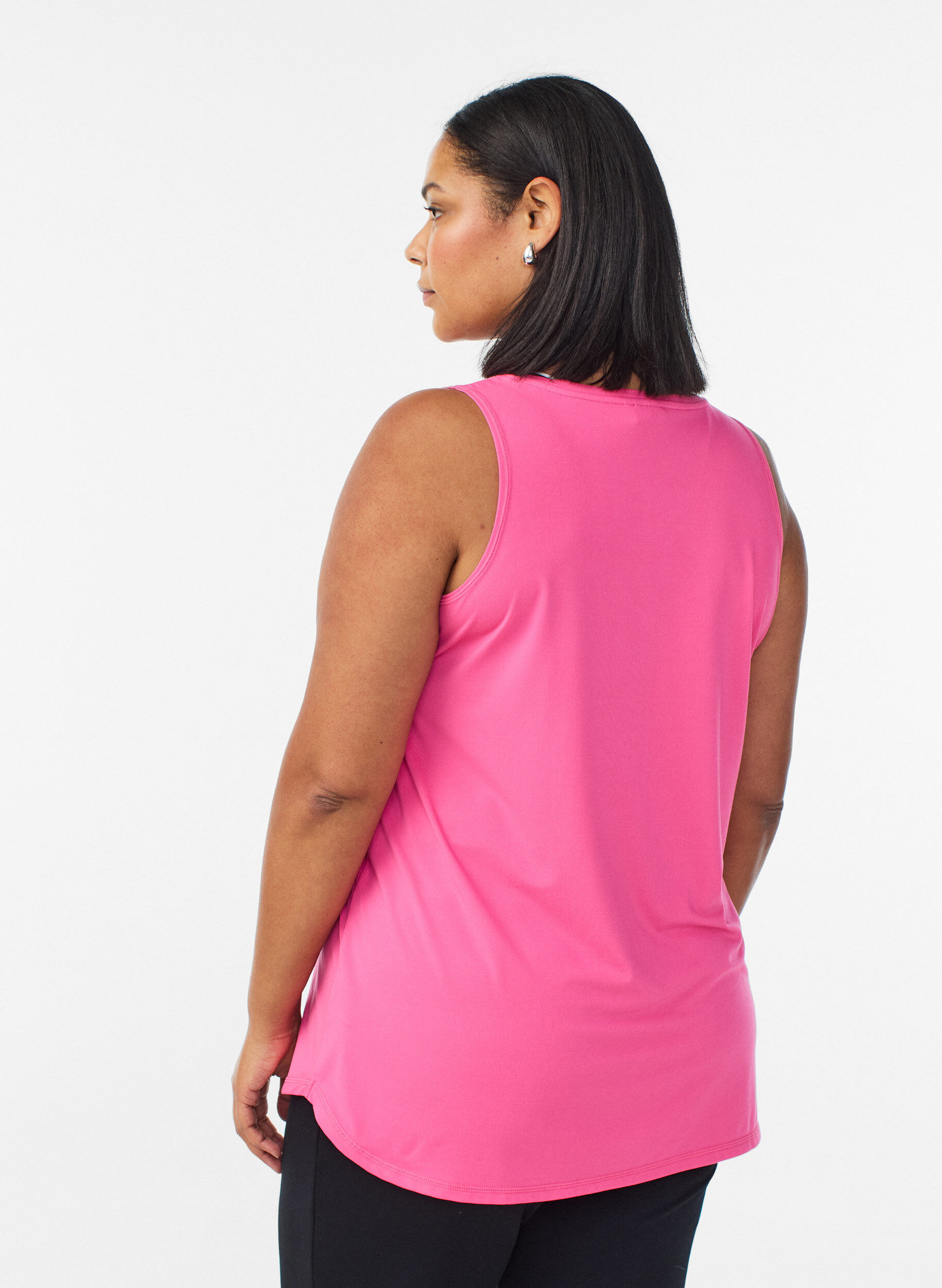 ZizziSports top with V-neck, Pink, Model image number 2