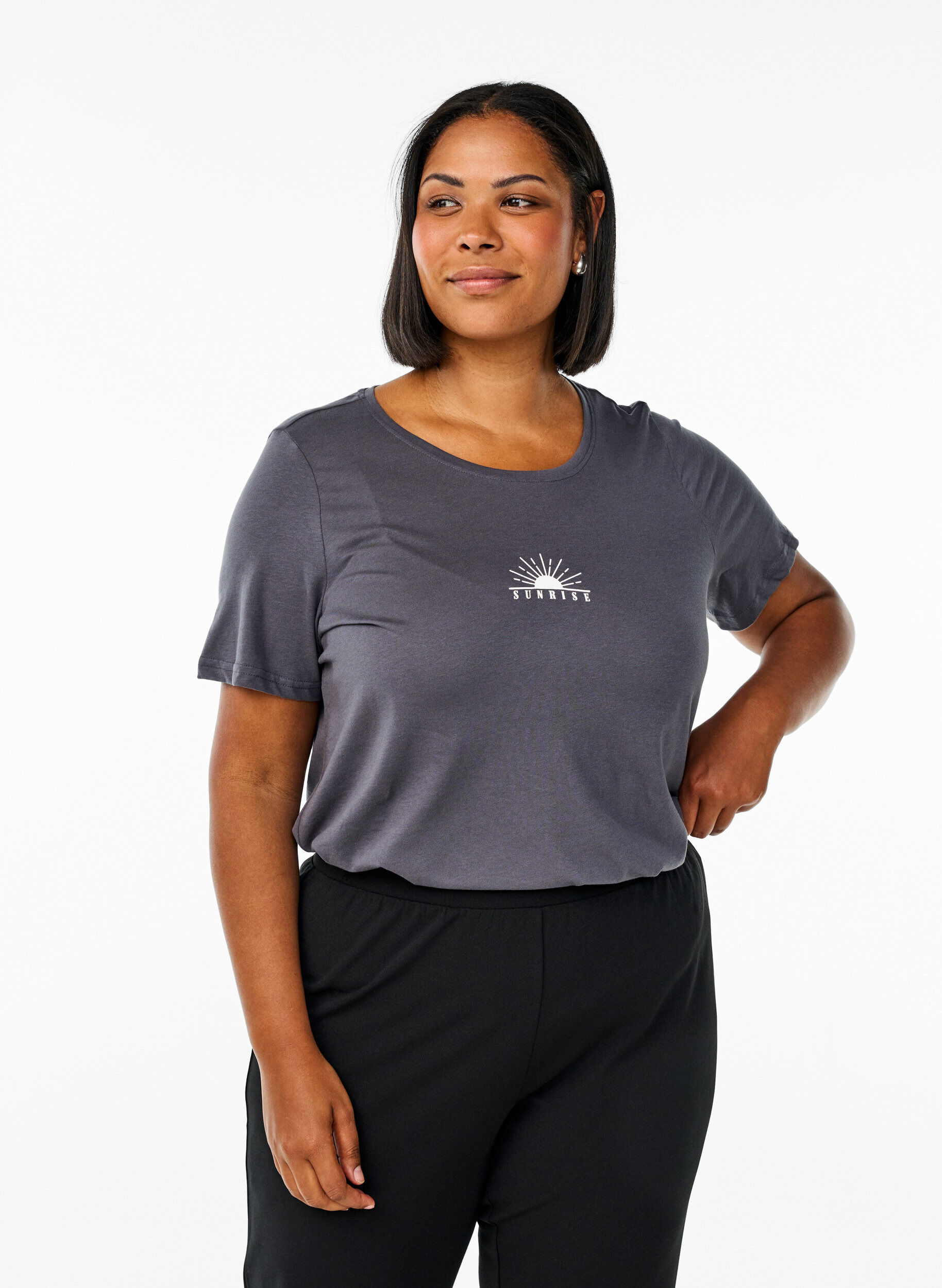 FLASH - T-shirt met motief, Grijs, Model