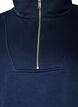 Sweat-shirt avec col montant et fermeture zipp&eacute;e, Bleu, Packshot image number 2