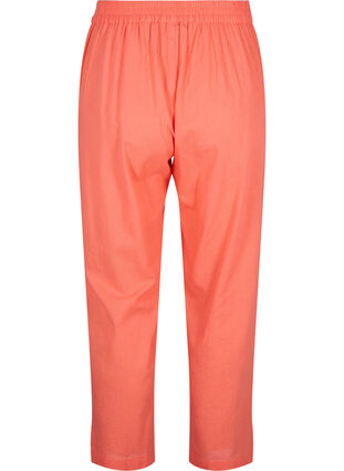 Pantalon ample en lin et coton mélangés, Living Coral, Packshot image number 1
