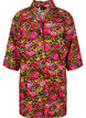 Gebloemde viscose tuniek met 3/4 mouwen, Neon Flower Print, Packshot image number 0