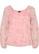 Chiffon blouse met bloemenprint en lange mouwen, Roze, Packshot image number 0