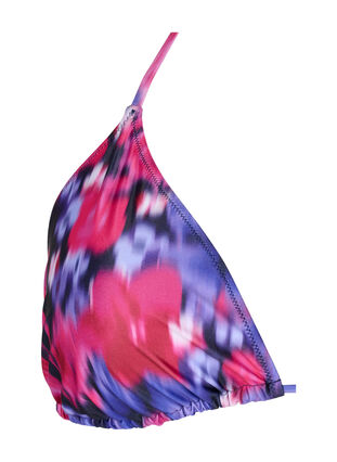 Soutien-gorge de bikini triangle avec imprimé, Pink Flower AOP, Packshot image number 2