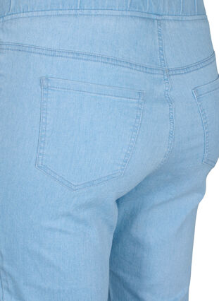 Driekwart broek in katoenmix, Light blue denim, Packshot image number 3