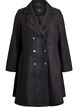 Manteau en laine coupe A avec poches, Noir, Packshot image number 0
