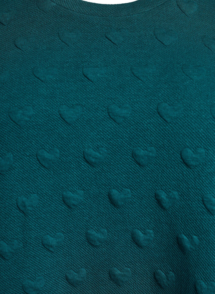 T-shirt van embossen katoenen jersey, Groen, Packshot image number 2