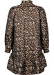 Robe jacquard courte avec motif léopard, Brown Leo AOP, Packshot image number 1