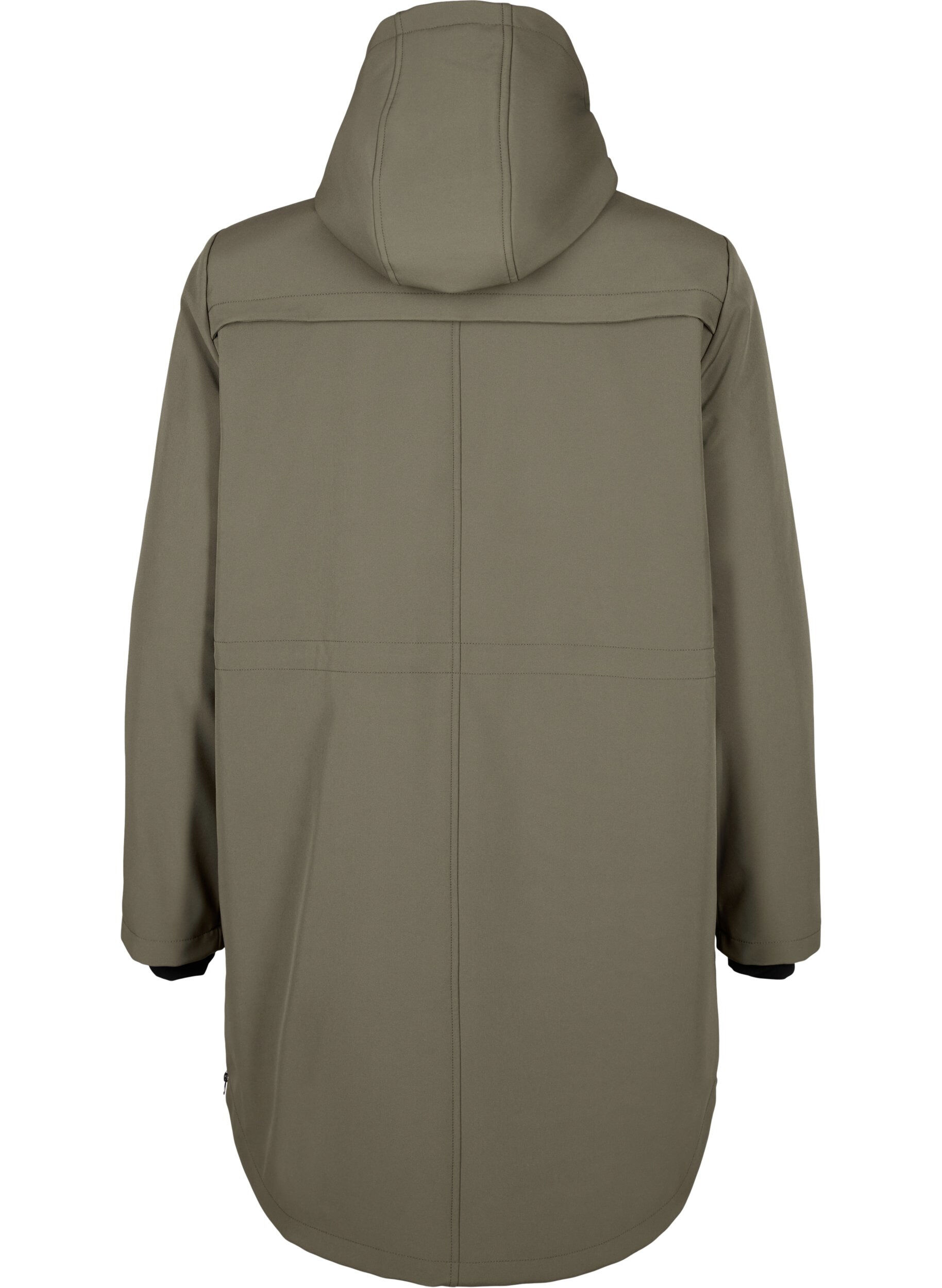 Zizzi Veste softshell r&eacute;sistante &agrave; l'eau avec doublure matelass&eacute;e, Vert fonc&eacute;, Packshot image number 1