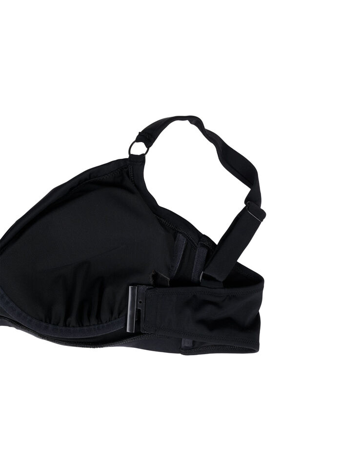 Soutien-gorge à armatures de bikini avec drapé, Noir, Packshot image number 3