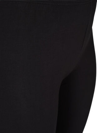 Geribde legging met drukknopen, Black, Packshot image number 2