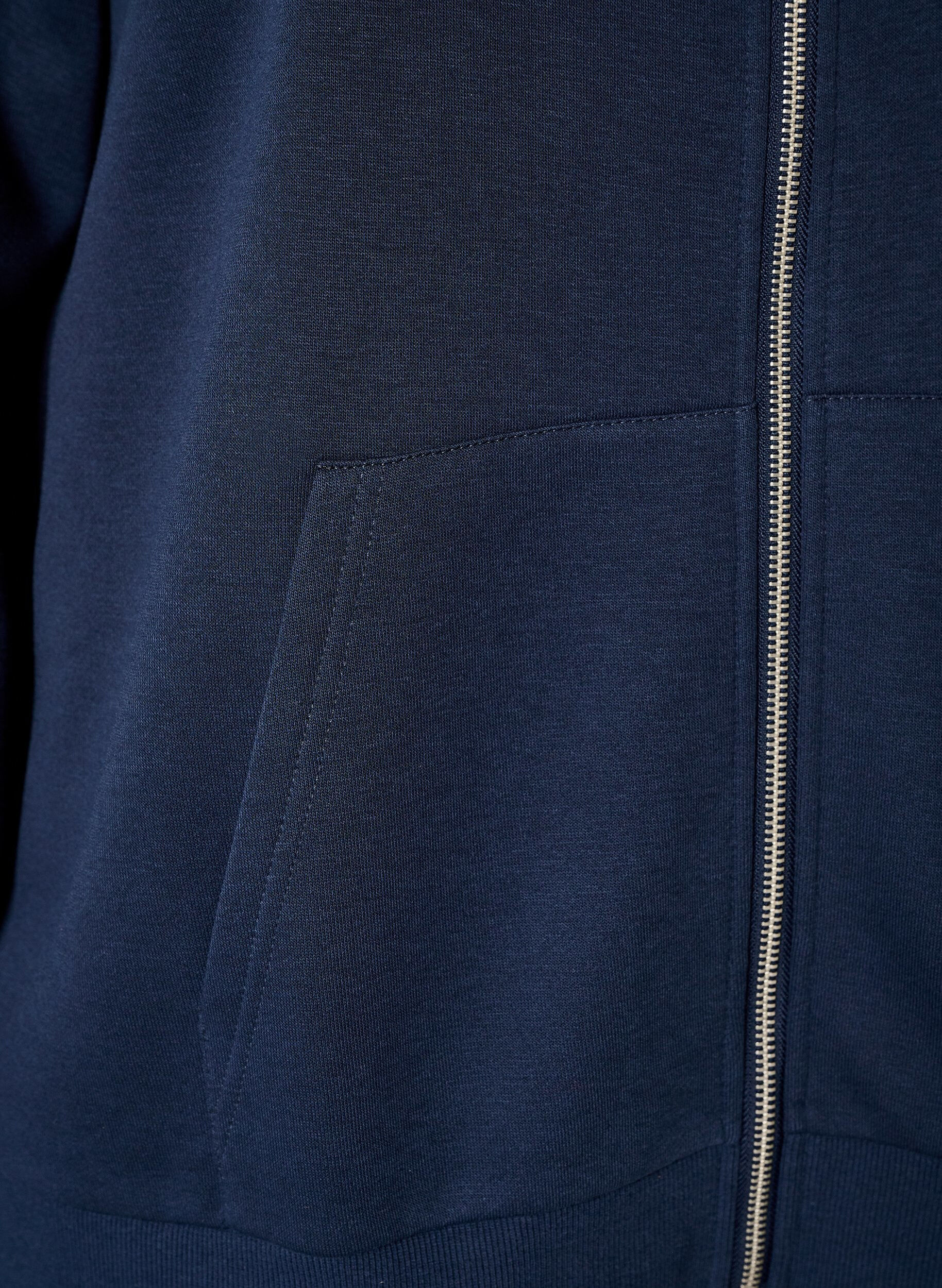 ZizziSweat &agrave; capuche zipp&eacute; avec poches, Bleu, Packshot image number 3