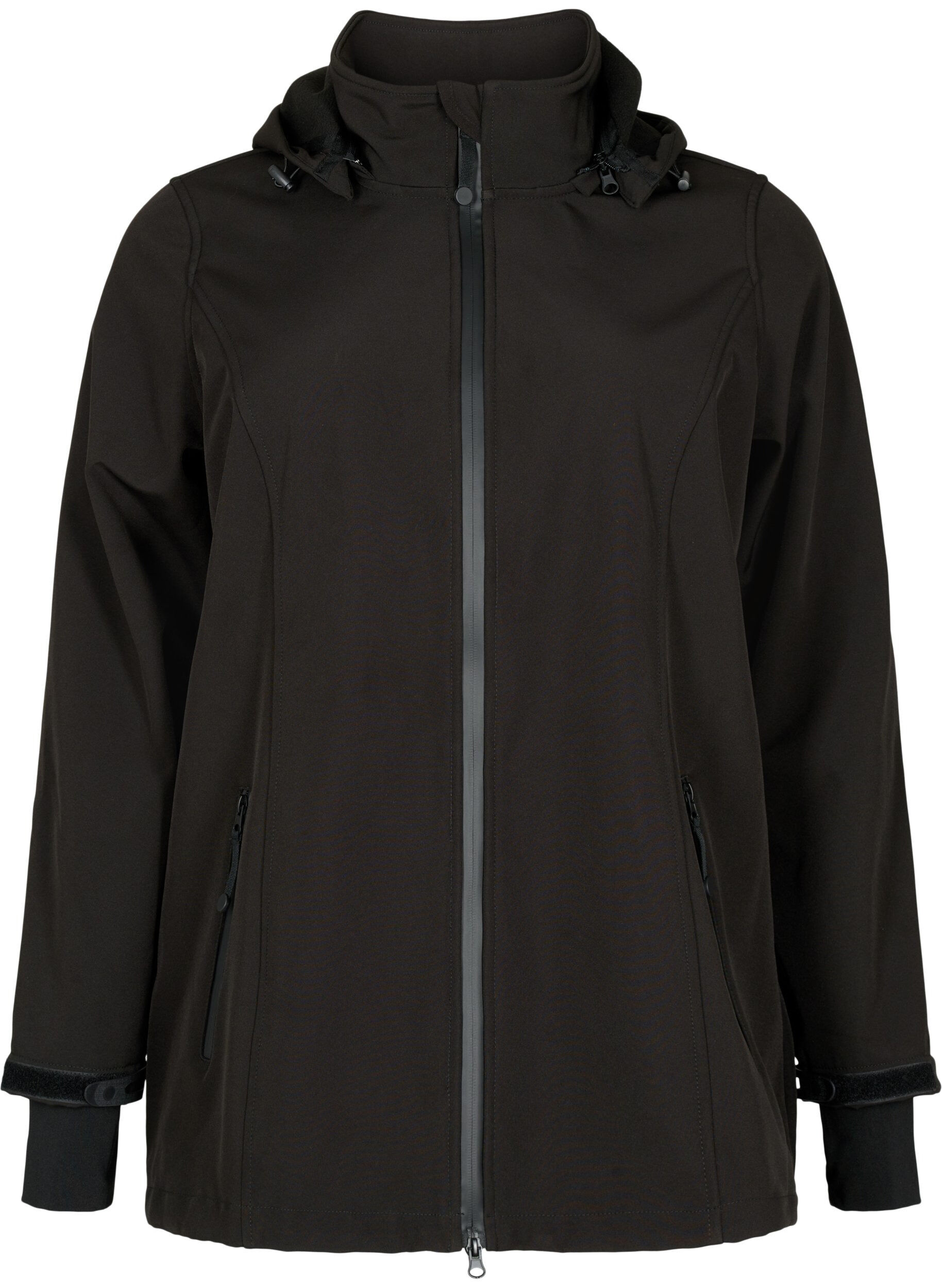 Veste softshell courte avec capuche amovible