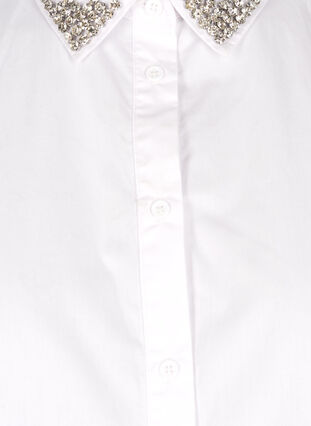 Col chemise avec pierres scintillantes, Bright White, Packshot image number 2