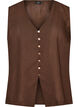 Gilet sans manches avec col en V et boutons, Marron, Packshot image number 0