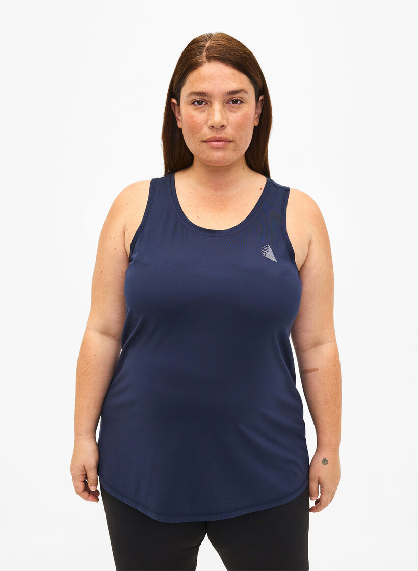 Trainingstop met ronde halslijn, Night Sky, Model image number 0