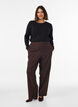 Basic T-shirt met lange mouwen en ronde hals, Zwart, Model image number 1