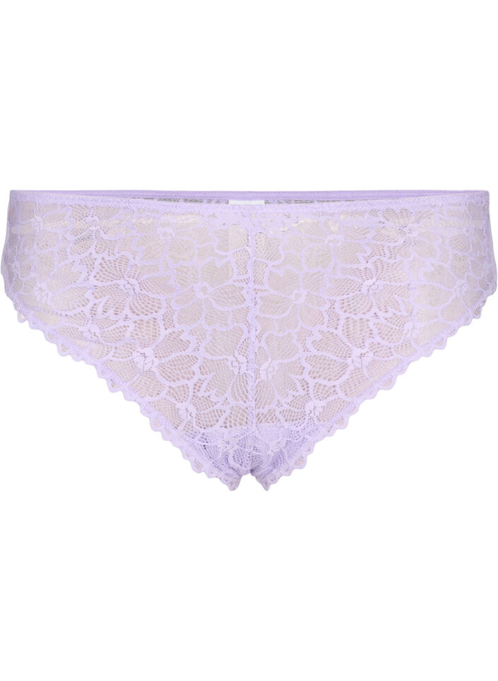 String en dentelle florale avec taille r&eacute;guli&egrave;re, Mauve, Packshot image number 0