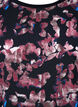 Soepelvallend T-shirt met bloemenprint, Black Purple Fl. AOP, Packshot image number 2