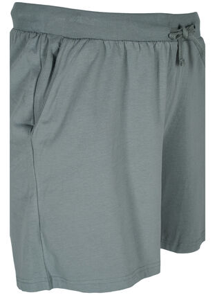 Short en coton avec poches, Balsam Green Solid, Packshot image number 2