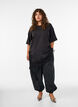 Ballonbroek met zakken en een elastische tailleband, Zwart, Model image number 1