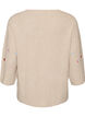 Gebreide blouse met hartjes en 3/4 mouwen, Beige, Packshot image number 1
